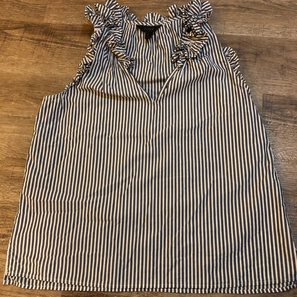J. Crew Ruffle Sleeveless Top